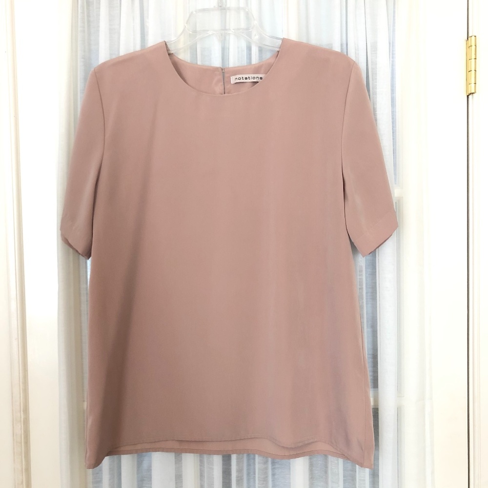 Notations button back taupe shell